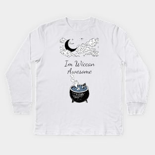 Wiccan Awesome Kids Long Sleeve T-Shirt